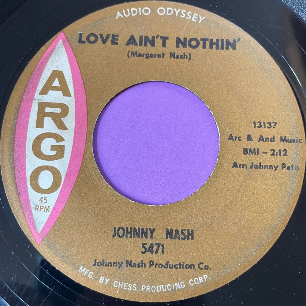 Johnny Nash-Love ain't nothin'-Argo vg