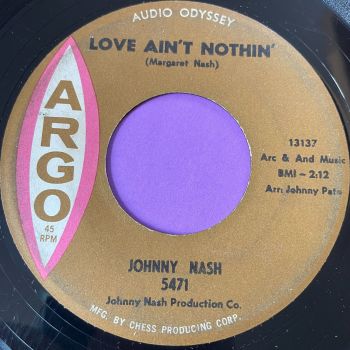 Johnny Nash-Love ain't nothin'-Argo vg