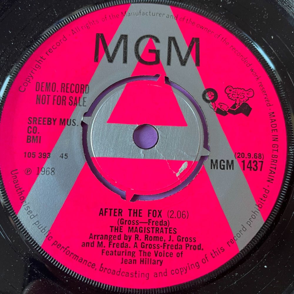 Magistrates-After the fox/ Tear down the walls-MGM Demo E+