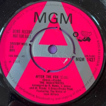 Magistrates-After the fox/ Tear down the walls-MGM Demo E+