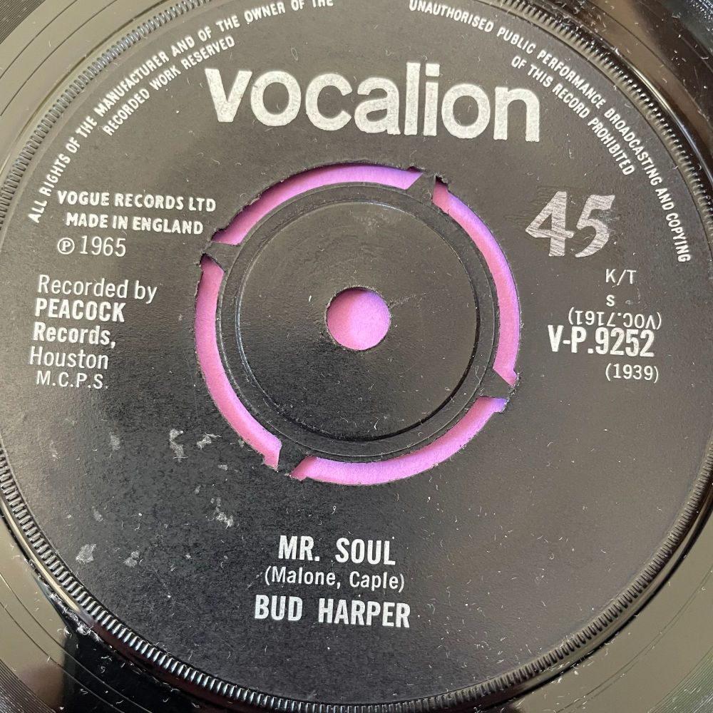 Bud Harper-Mr. Soul-UK Vocalion E