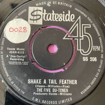 Five Du-Tones-Shake a tail feather-UK Stateside stkr E+