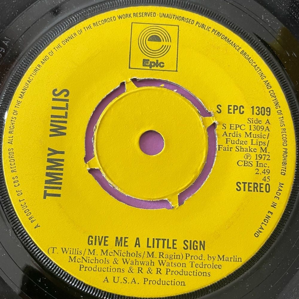 Timmy Willis-Give me a little sign-UK Epic E+