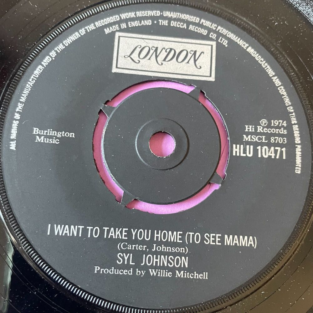 Syl Johnson-I want to take you home-UK London E+