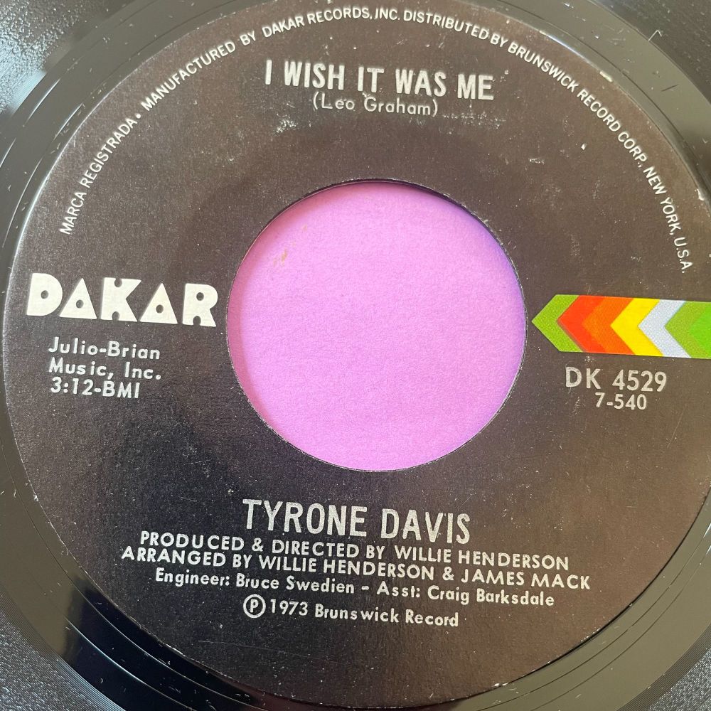Tyrone Davis-I wish it was me-Dakar E+