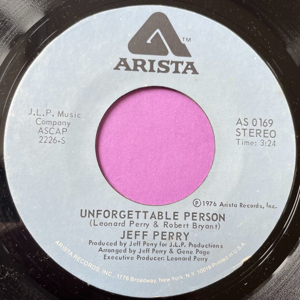 Jeff Perry-Unforgettable person-Arista E+