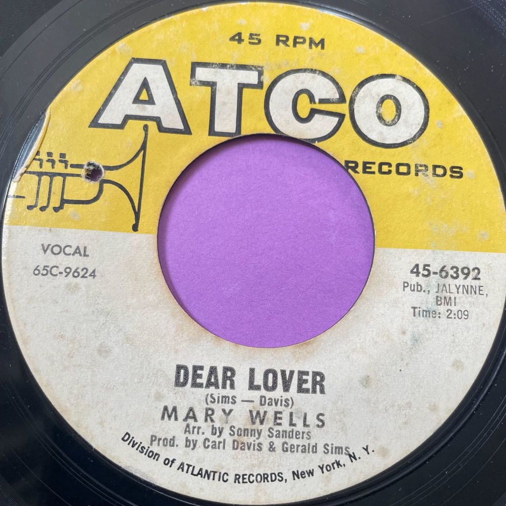 Mary Wells-Dear lover/Can't you see-Atco vg+