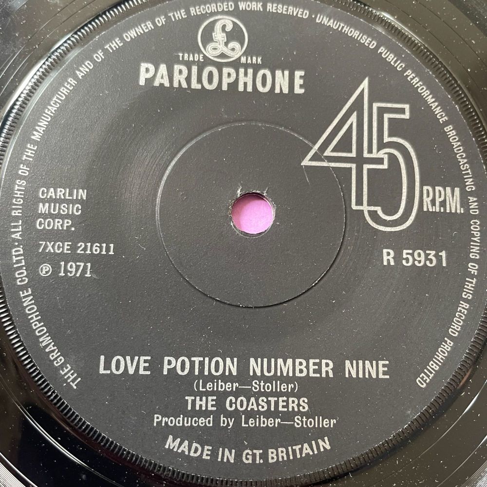 Coasters-Love potion number nine-UK Parlophone E+