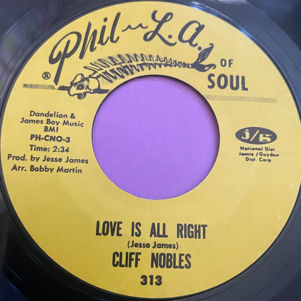 Cliff Nobles-Love is alright-Phila of soul E+