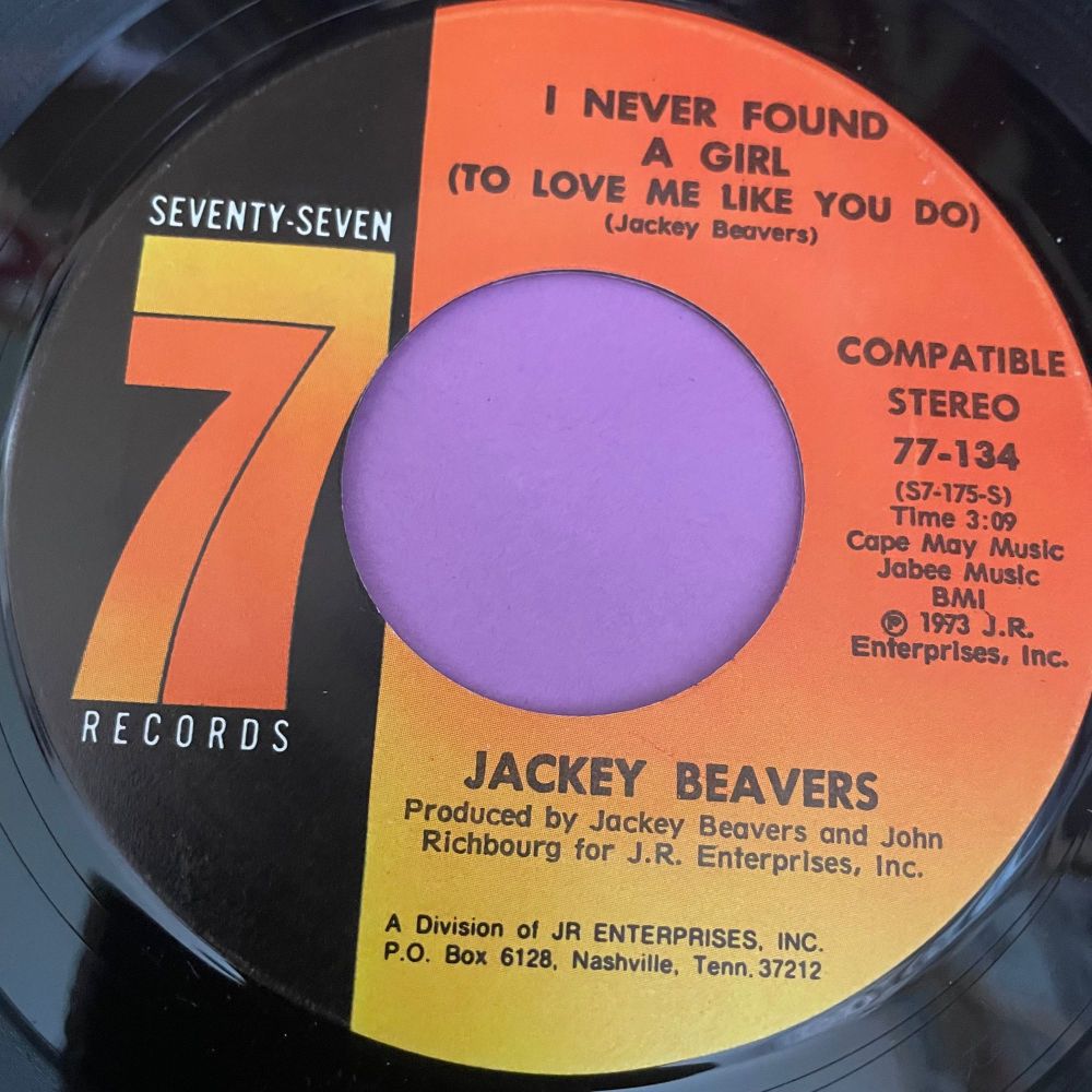 Jackey Beavers-I never found a girl-Seventy 7 E+