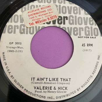 Valerie & Nick-It ain't like that-Glover WD stkr E+