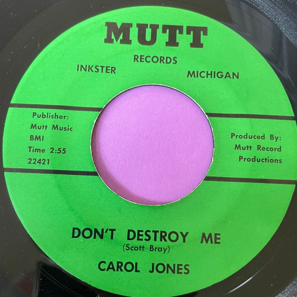 Carol Jones-Don't destroy me-Mutt E+