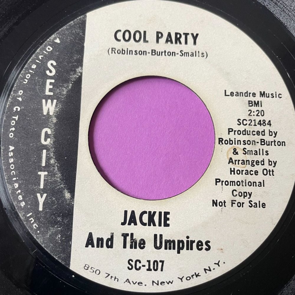 Jackie and the Umpires-Cool party/Three kinds of love-Sew City WD vg+