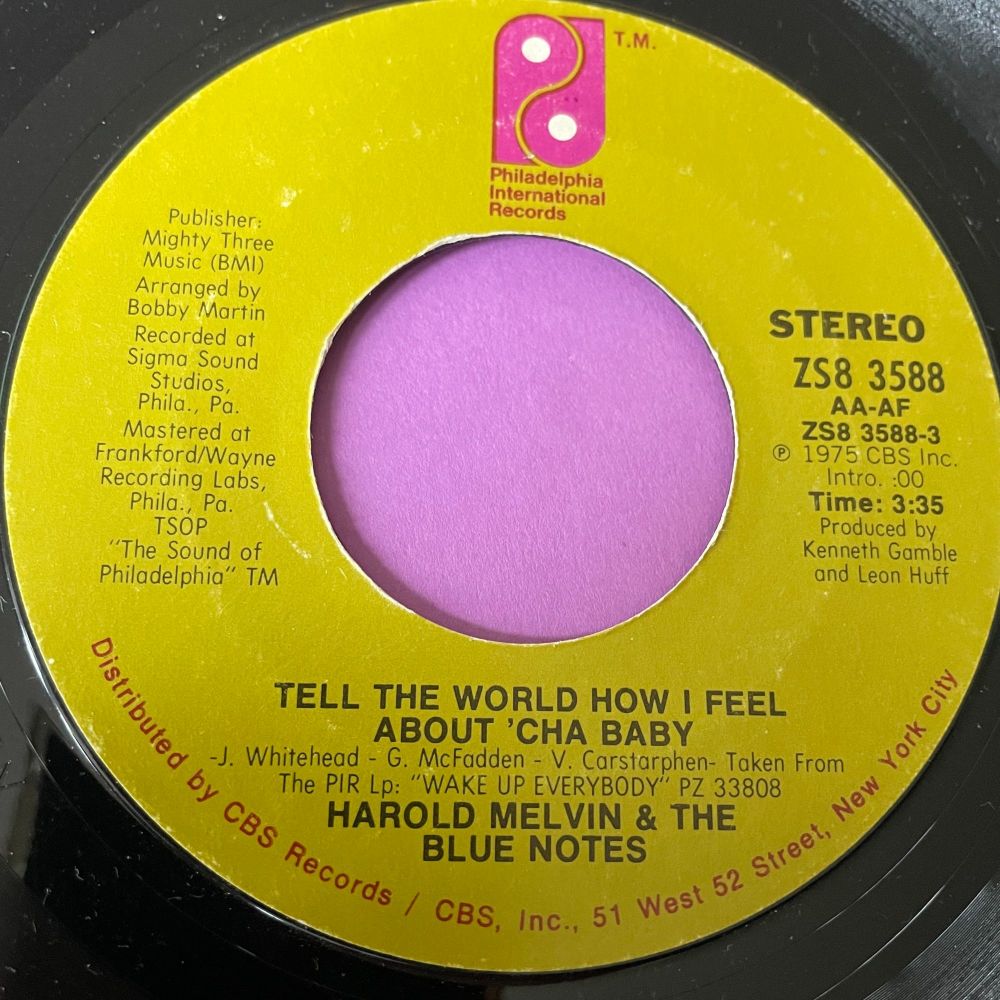 Harold Melvin & The Blue Notes-Tell the world How I feel/ You know how to make me feel-PIR E+