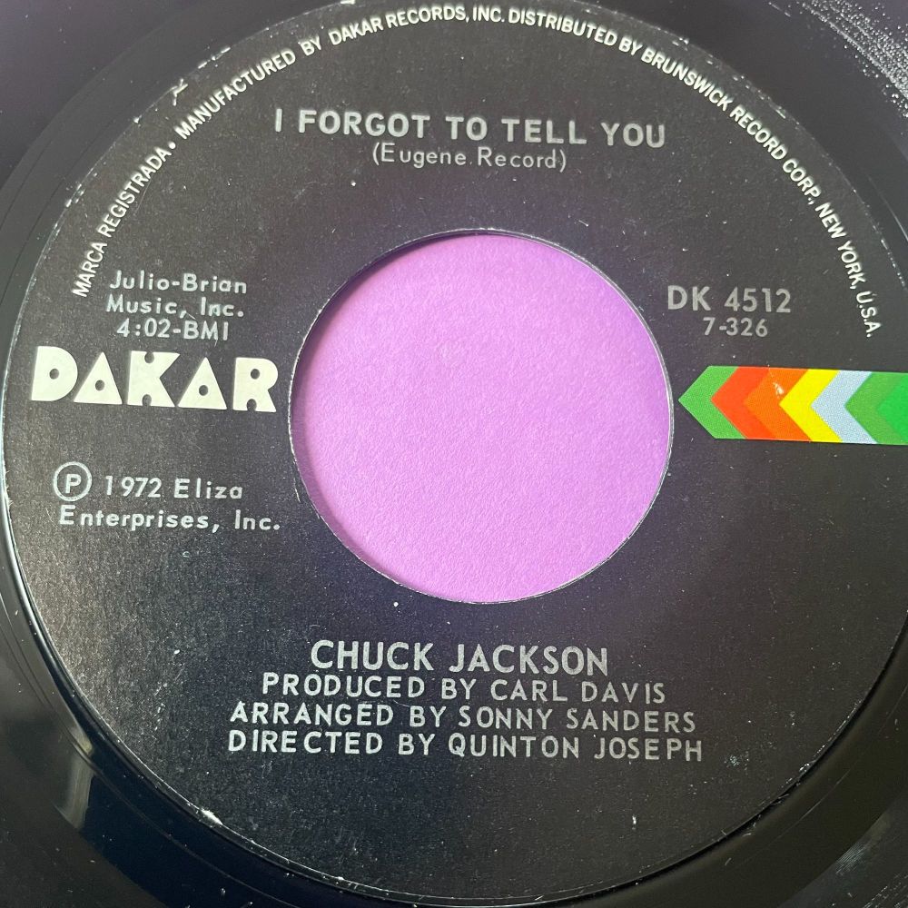 Chuck Jackson-I forgot to tell you-Dakar E+