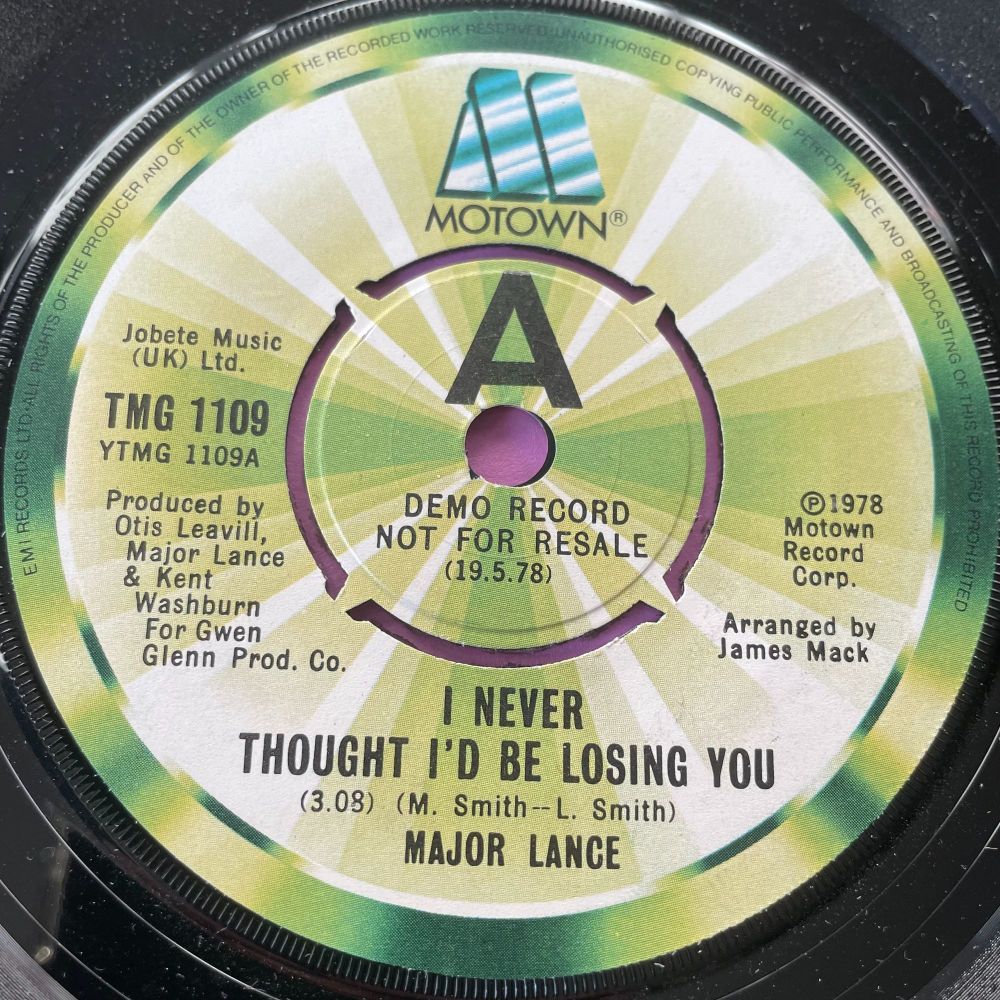 Major Lance-I never thought I'd be losing you-TMG 1109 Demo E+