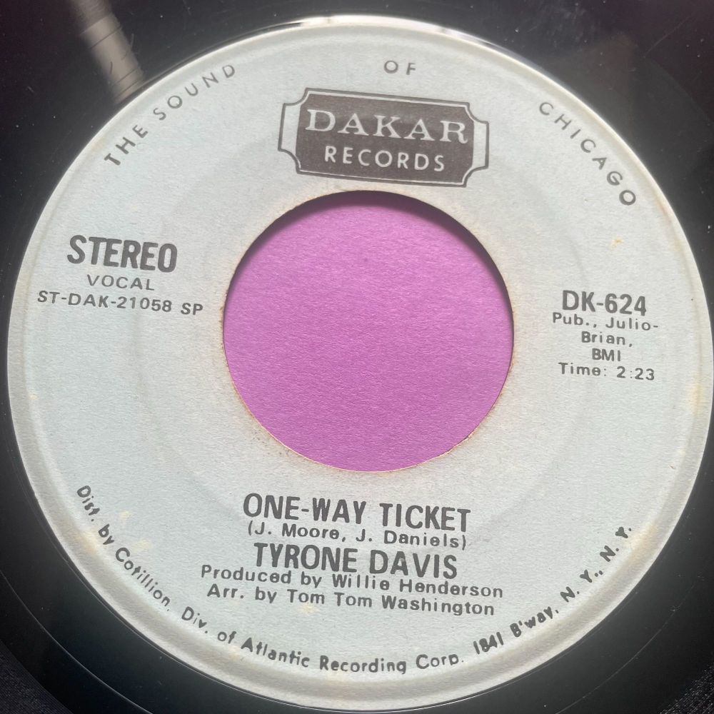 Tyrone Davis-One way ticket-Dakar Demo E