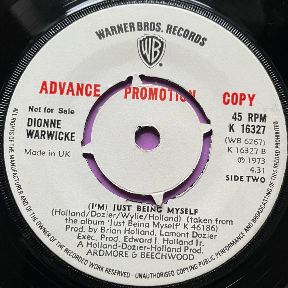 Dionne Warwicke-Just being myself/ I think you need love-UK WB WD E+