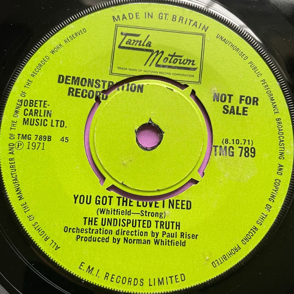 Undisputed Truth-You got the love I need/ Smiling faces sometimes-TMG789 DE