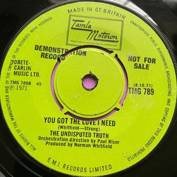 Undisputed Truth-You got the love I need/ Smiling faces sometimes-TMG789 DEMO E+