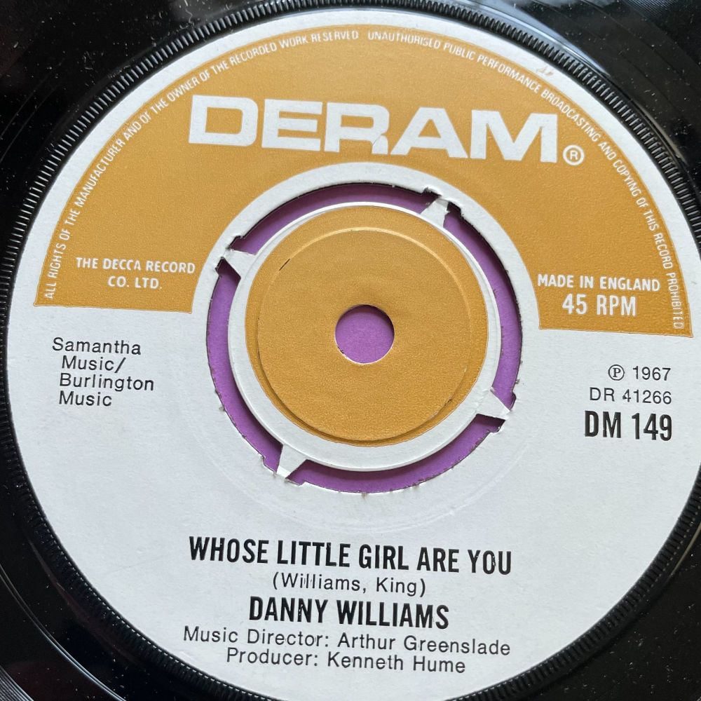 Danny Williams-Whose little girl are you-UK Deram 2nd Press E+