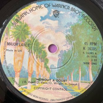 Major Lance-Without a doubt/ Open the door to your heart-UK WB E+
