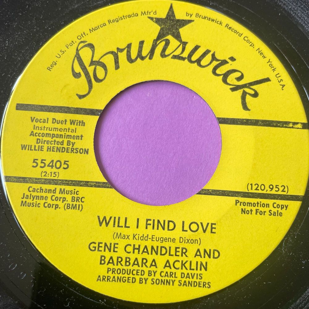 Gene Chandler-Will I find love-Brunswick Demo E+