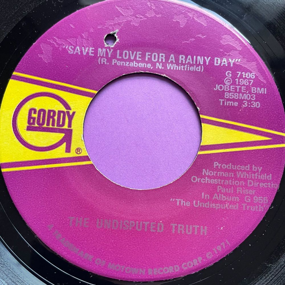 Undisputed Truth-Save my love for a rainy day-Gordy E+