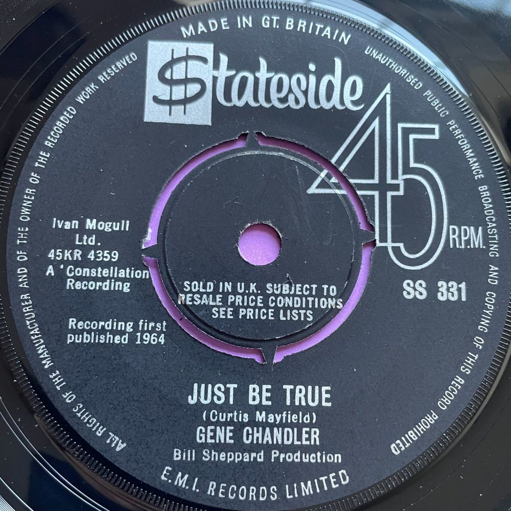 Gene Chandler-Just be true-UK SS331 E+