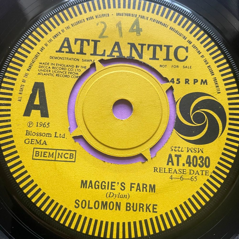 Solomon Burke-Maggie's farm-UK Atlantic Demo E+