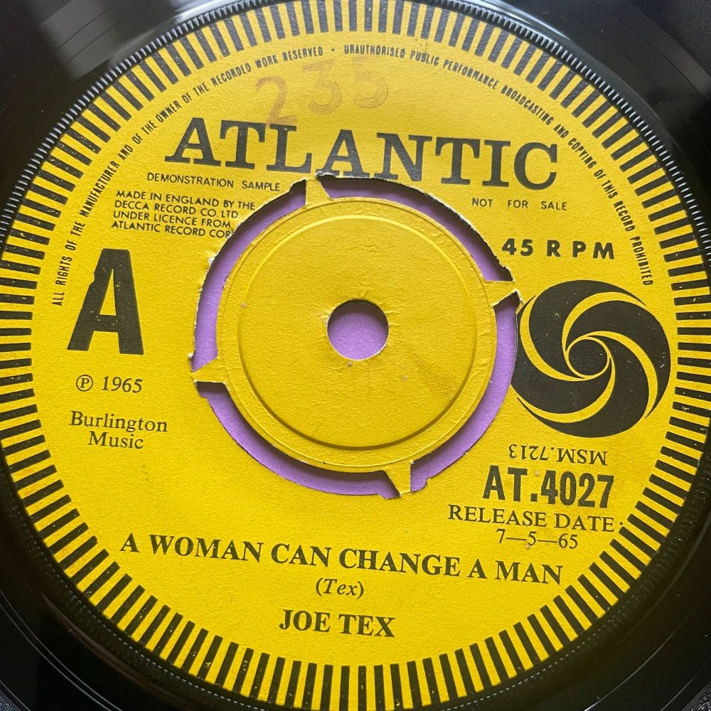 Joe Tex-A woman can change a man-UK Atlantic Demo E+