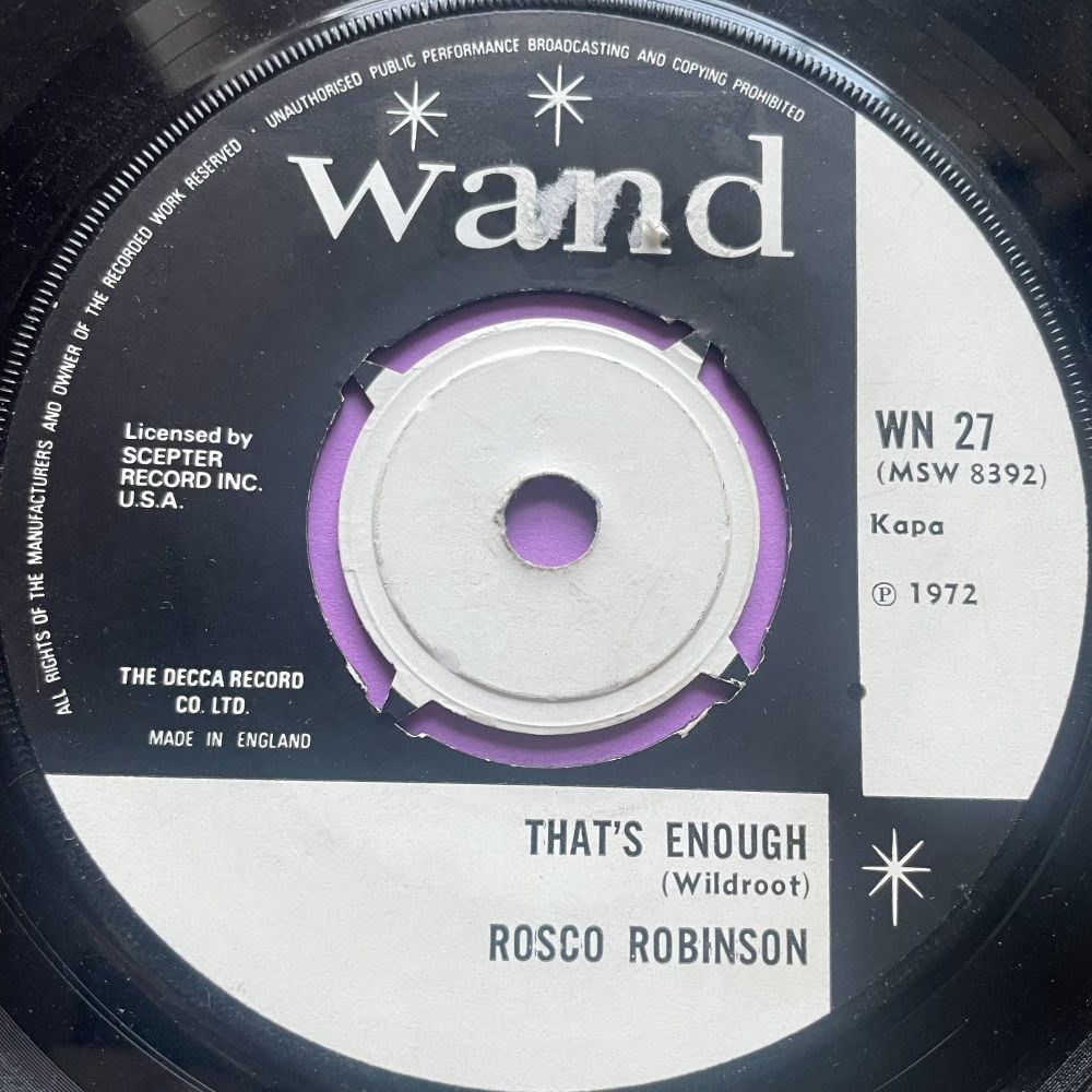 Roscoe Robinson-That's enough-UK Wand E