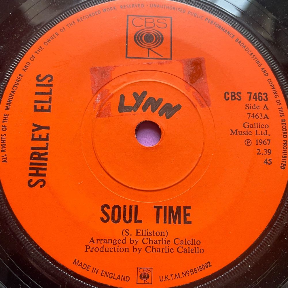 Shirley Ellis-Soul time-UK CBS wol E+