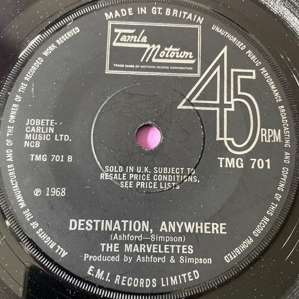 Marvelettes-Destination anywhere-TMG 701 E+