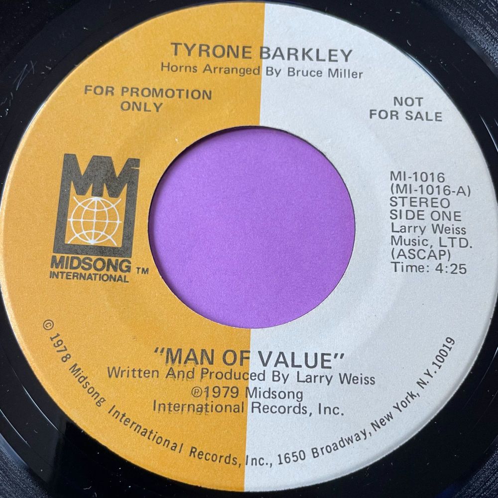 Tyrone Barkley-man of value-Midsong  E+