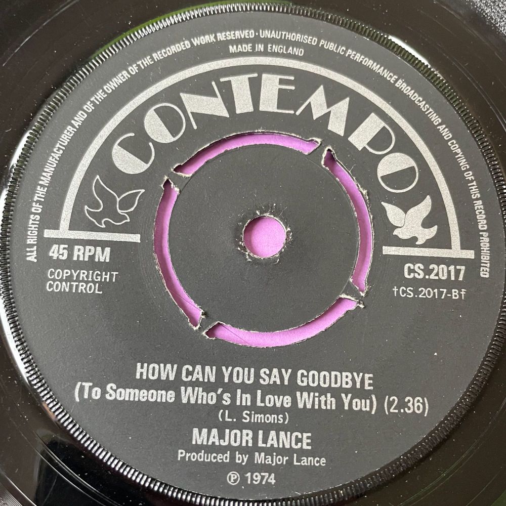 Major Lance-How can you say goodbye-UK Contempo E