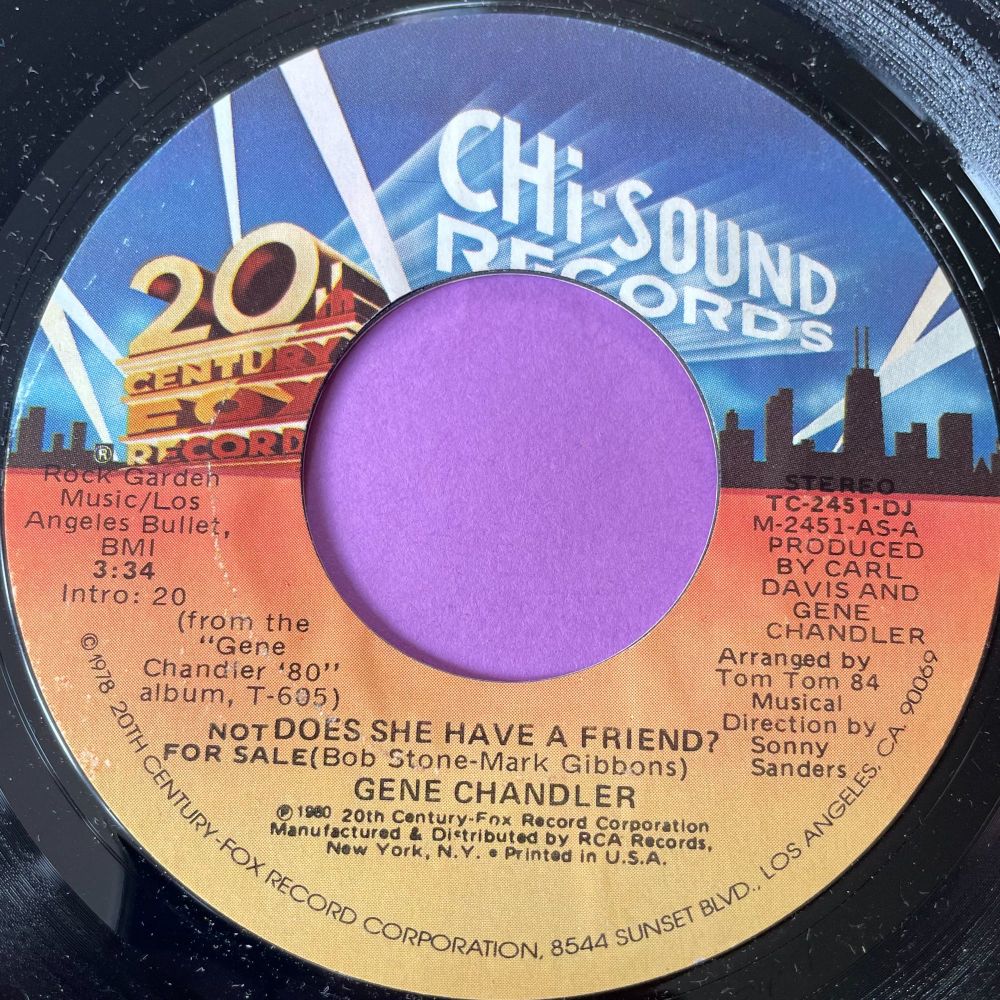 Gene Chandler-Does she have a friend-20th Century  Demo M-