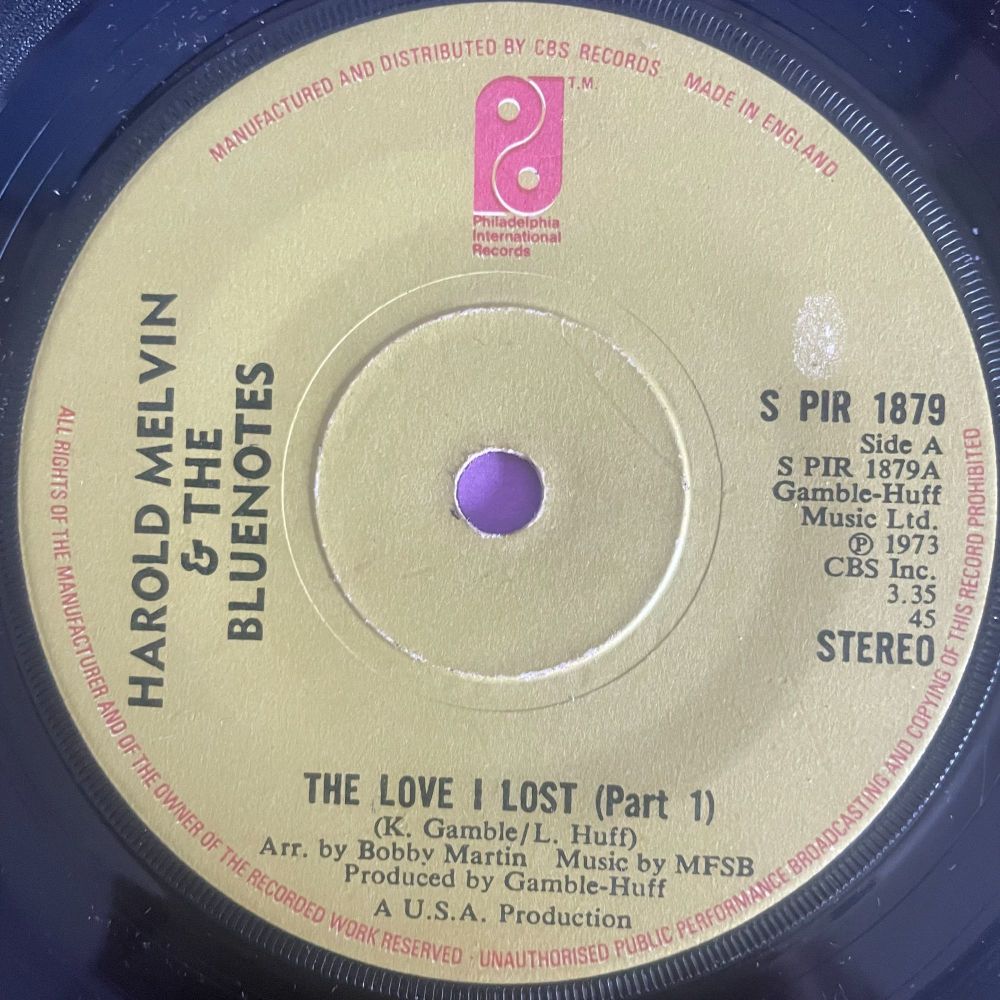 Harold Melvin-The love I lost-UK PIR E+
