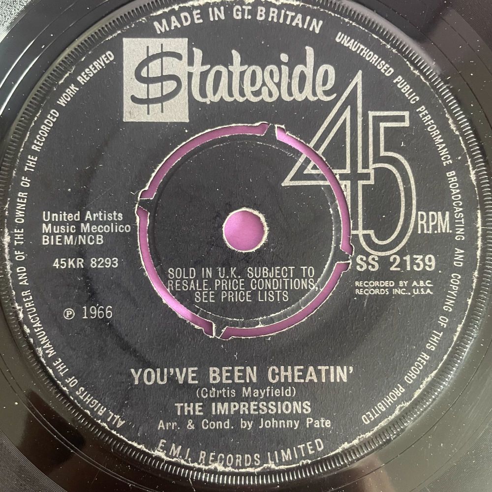 Impressions-You've been cheatin'-UK Stateside vg+