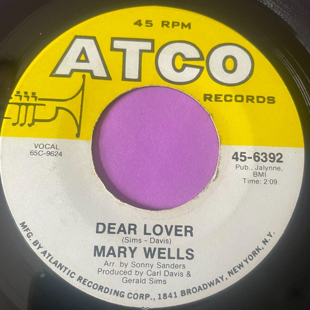 Mary Wells-Dear lover/ Can't you see-Atco vg+