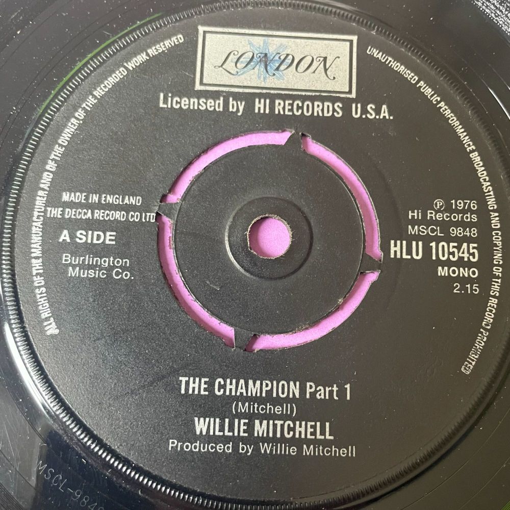 Willie Mitchell-The champion -UK London E+