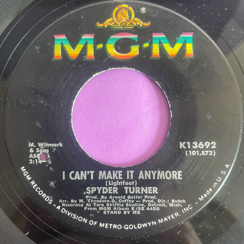 Spyder Turner-I can't make it anymore-MGM E