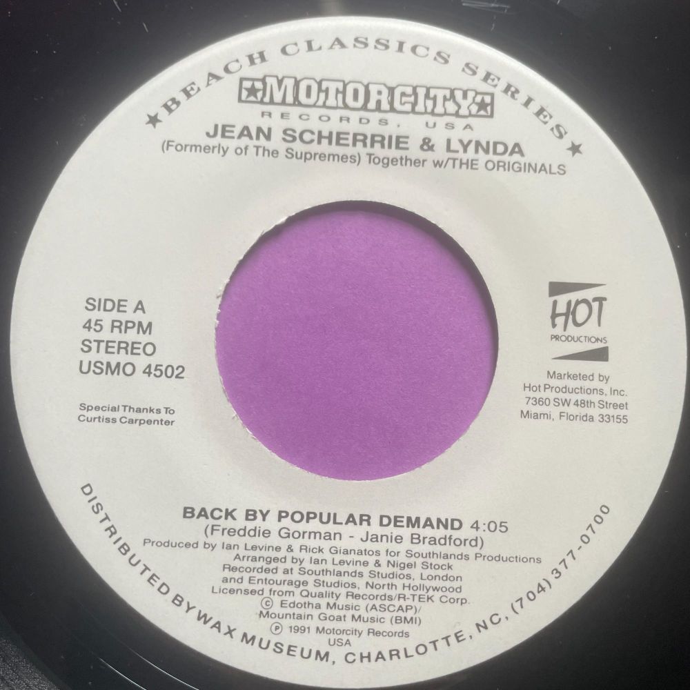 Jean Sherrie & Lynda-Back by popular demand-Motor City E+