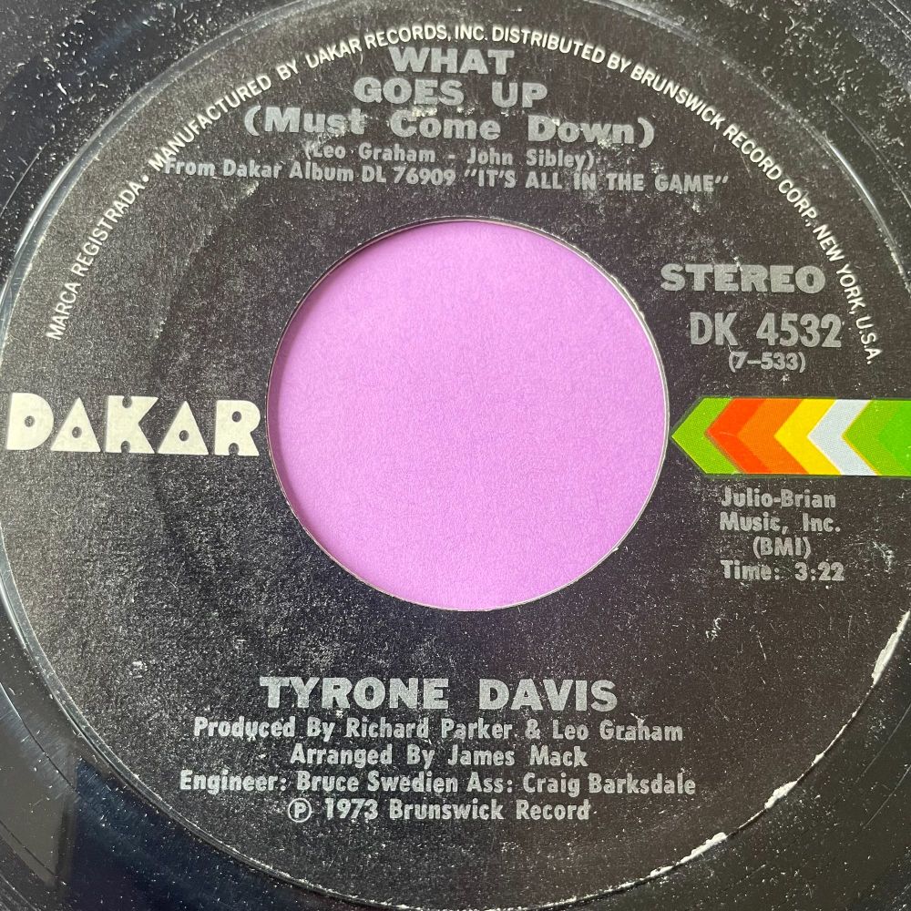 Tyrone Davis-What goes up-Dakar E+