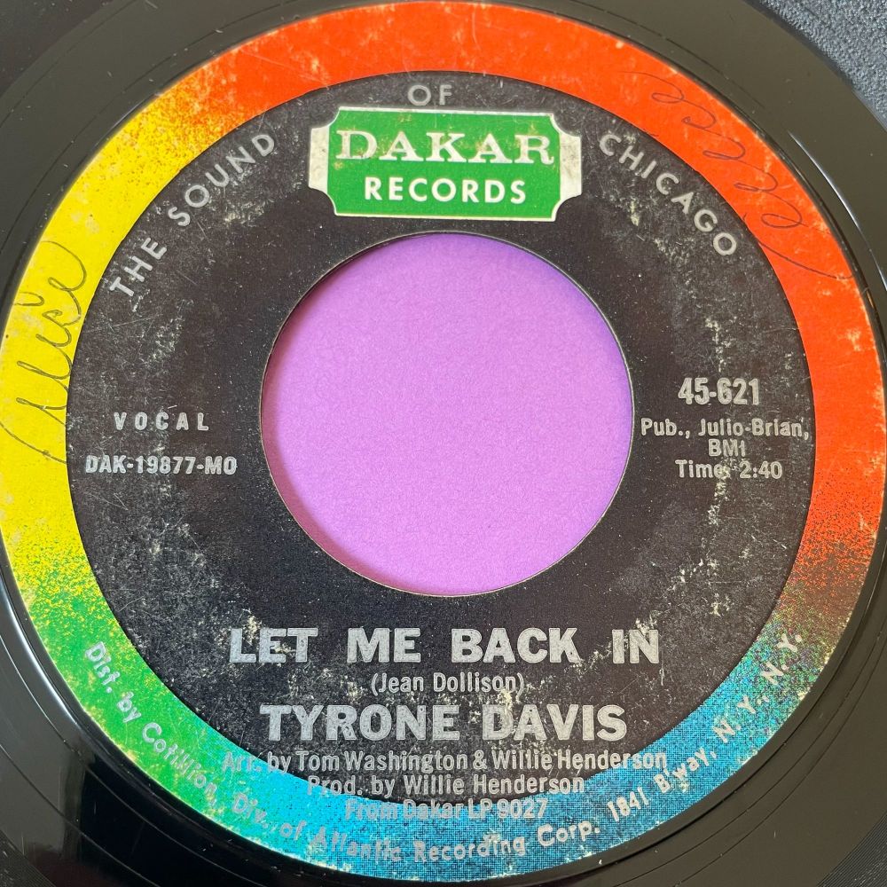 Tyrone Davis-Let me back in-Dakar E
