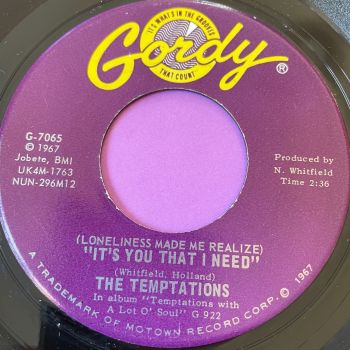 Temptations-It's you that I need-Gordy E+
