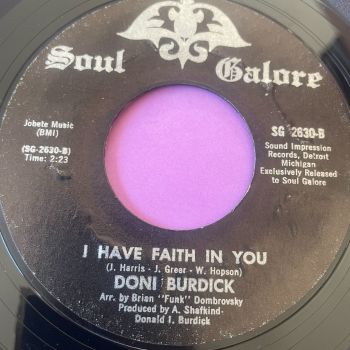 Doni Burdick-Bari track/ I have faith in you-Soul Galore Reissue E+