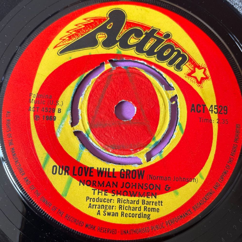 Norman Johnson & Showmen-Our love will grow/You're everything-UK Atlantic wol E+