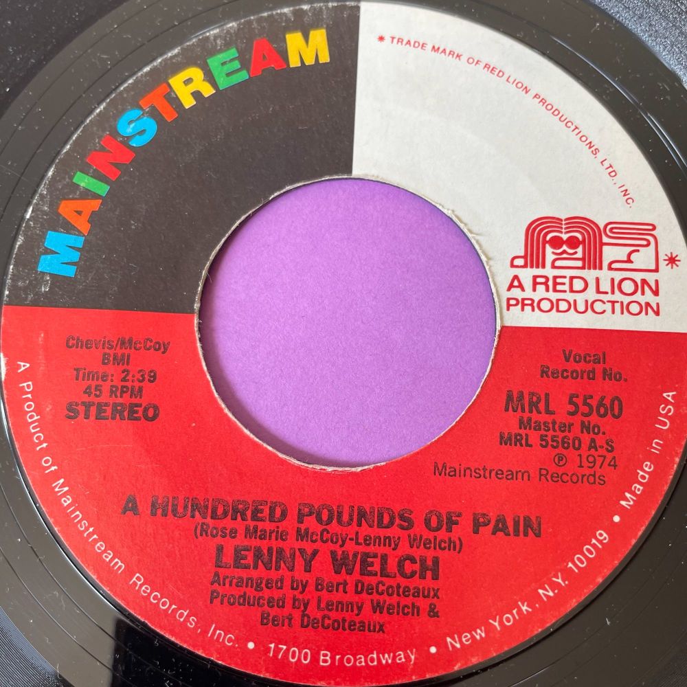 Lenny Welch-A hundred pounds of pain-Mainstream E+