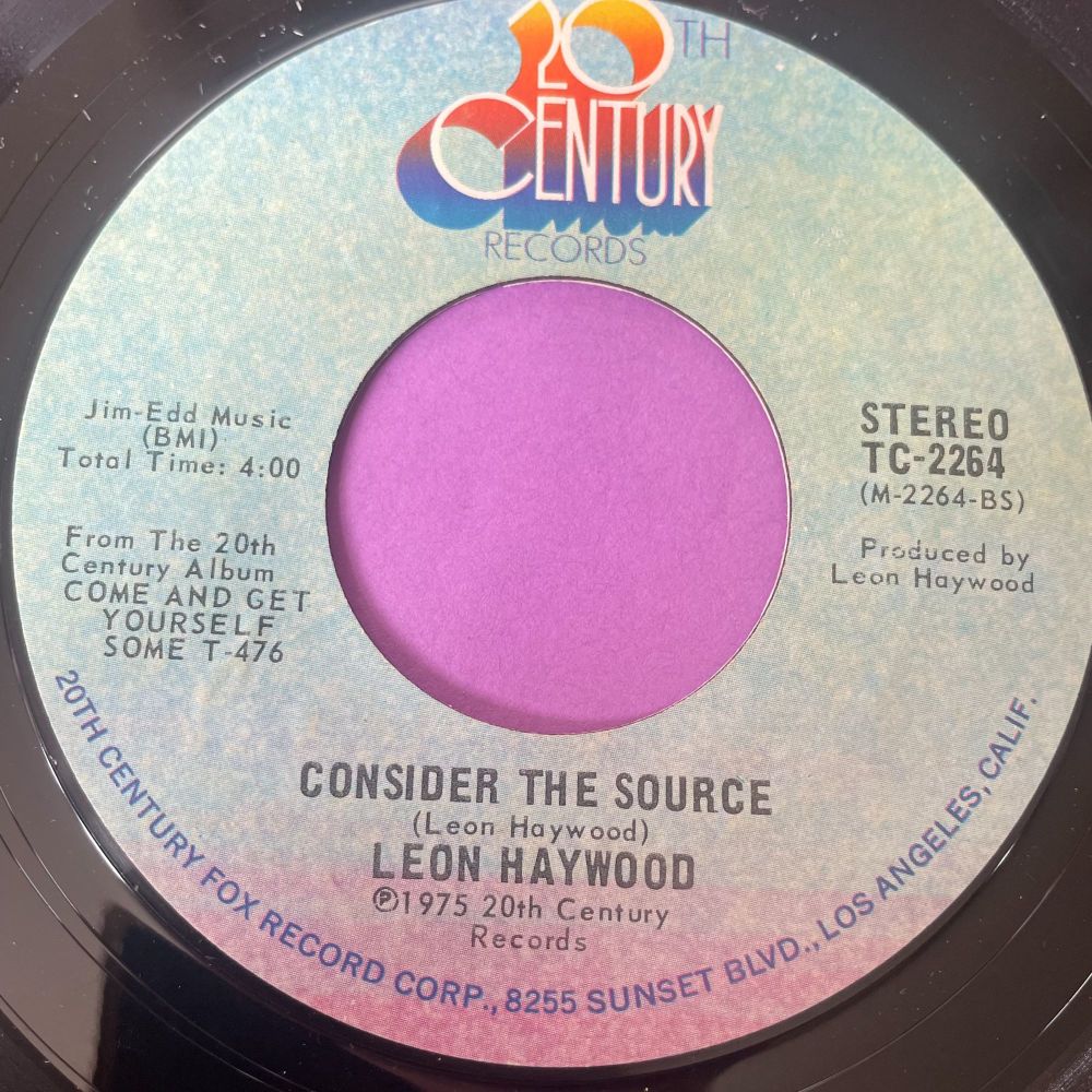 Leon Haywood-Consider the source-20th Century E+